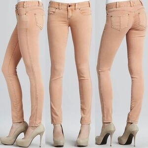 Free People Y2K Vintage Dead stock Millennium Tan Peach Nude Jeans Size 26 NWT